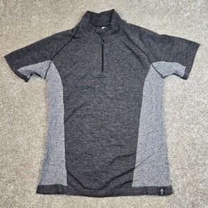 HPE Mens 1/4Zip Size M‎ Performance Pullover Short Sleeved Activewear Gray